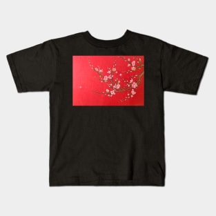 Minhwa: Red Blossom (Korean Traditional Art) Kids T-Shirt